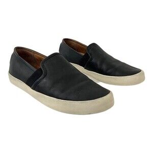 Frye Womens Size 5.5 Dylan Slip On Black Leather Sneaker 3479264